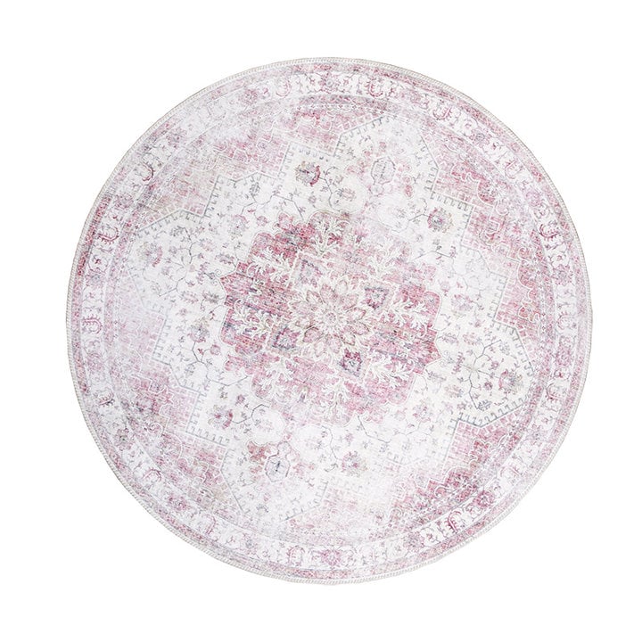 Rond Vintage vloerkleed - Lago Roze - 1