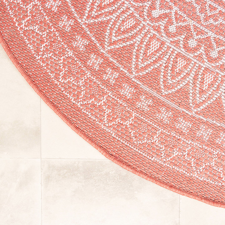 Rond Buitenkleed - Summer Azteca Roze - 6
