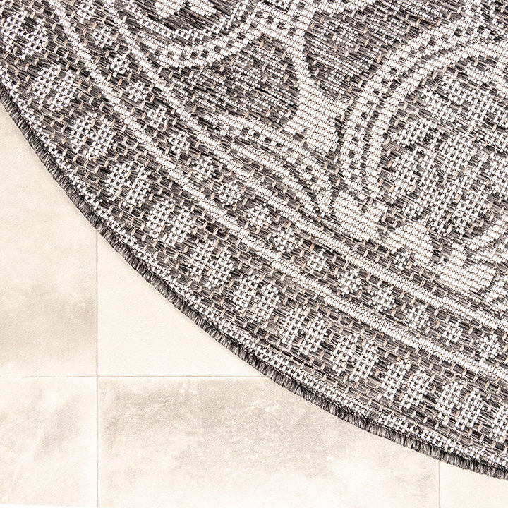 Rond Buitenkleed - Summer Oriental Grijs - 5
