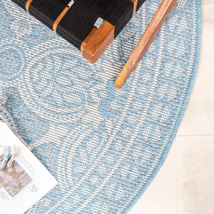 Rond Buitenkleed - Summer Oriental Lichtblauw - 3