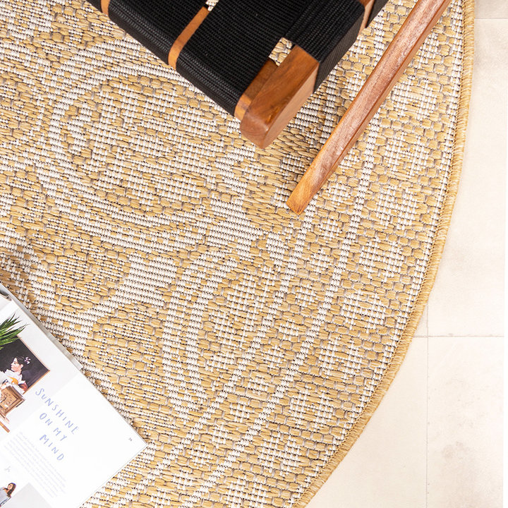 Rond Buitenkleed - Summer Oriental Geel - 3