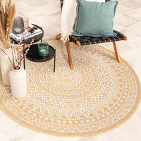Rond Buitenkleed - Summer Azteca Geel