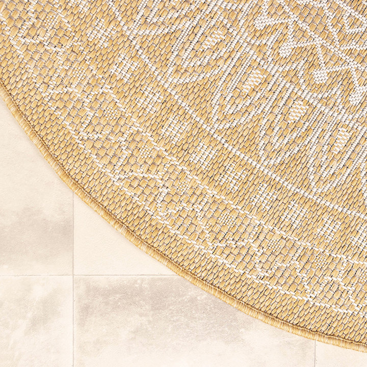 Rond Buitenkleed - Summer Azteca Geel - 6