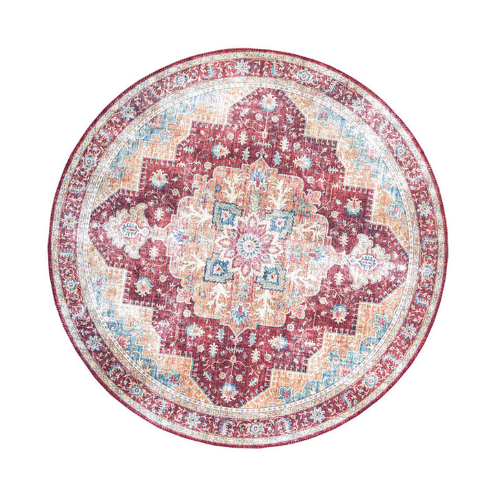 Rond Vintage vloerkleed - Azara Rood - 1
