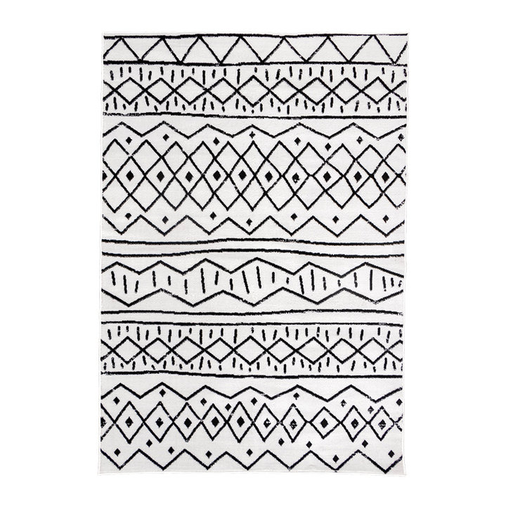 Scandinavisch Vloerkleed - Scandi Stina Zwart/Wit - 1