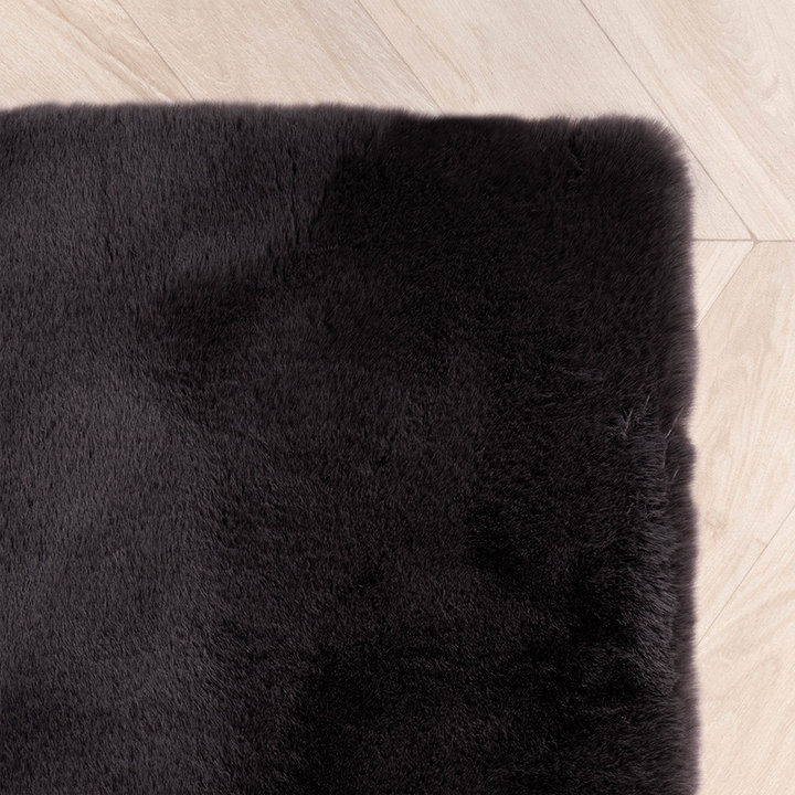 Zachte Hoogpolige loper - Comfy Supreme Zwart - 4