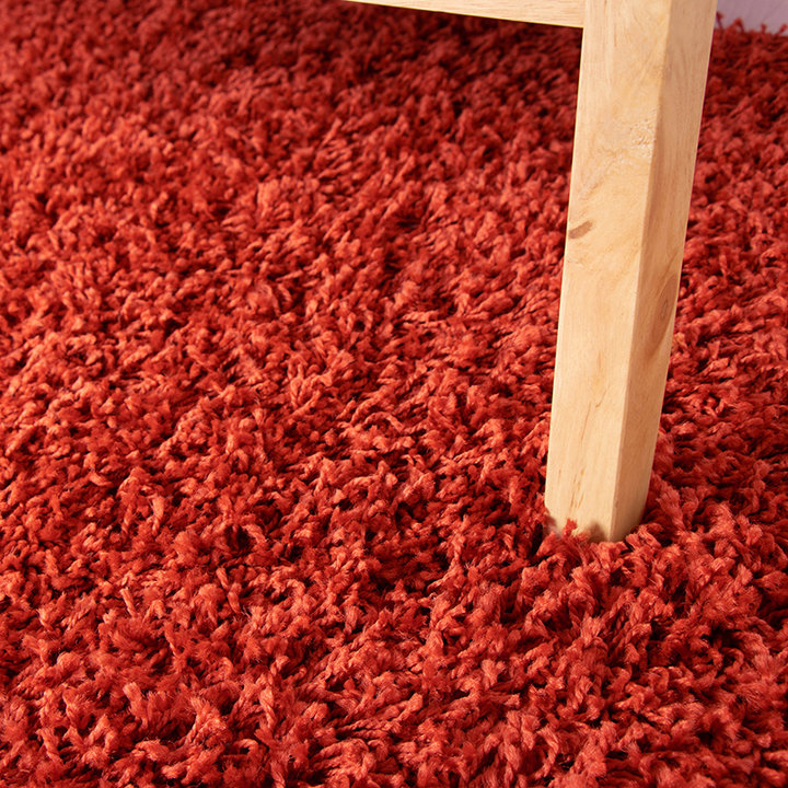 Hoogpolig vloerkleed - Solid Rood - 4