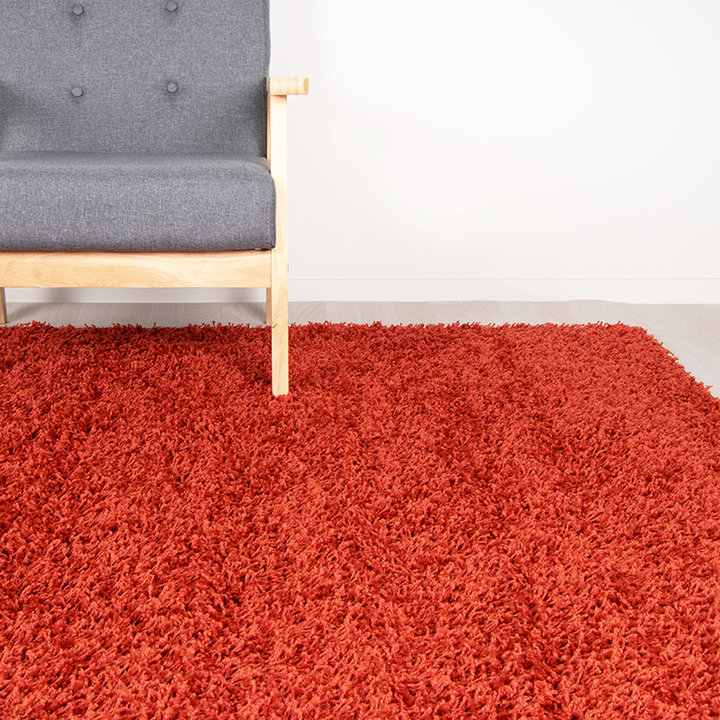 Hoogpolig vloerkleed - Solid Rood - 5