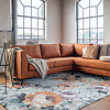 Bloemen vloerkleed - Roos Multicolor