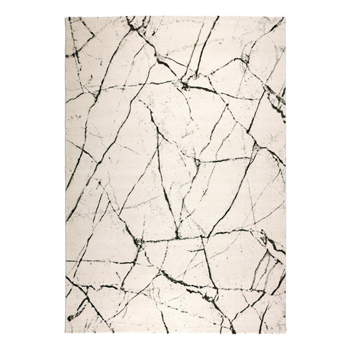 Modern vloerkleed - Flash Lines Creme/Zwart - 1