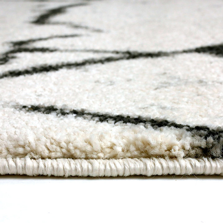 Modern vloerkleed - Flash Lines Creme/Zwart - 6
