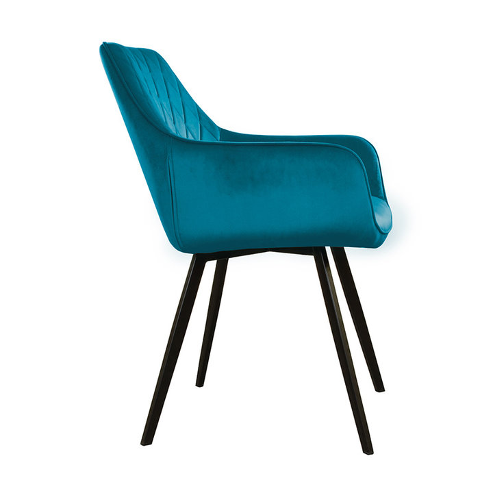 Velvet eetkamerstoel - Karl Blauw - 1