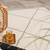 Scandinavisch buitenkleed – Odin Lines Creme Groen