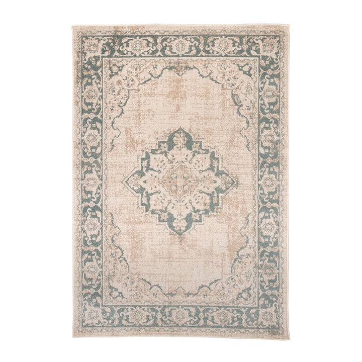 Vintage vloerkleed - Spring Medaillon Creme/Groen - 1