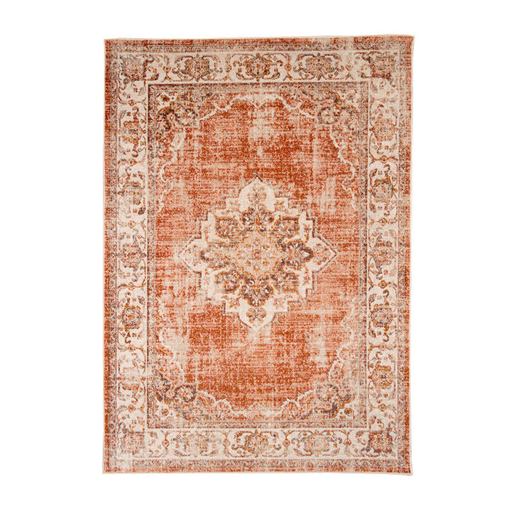 Vintage vloerkleed - Spring Medaillon Terra/Creme - 1