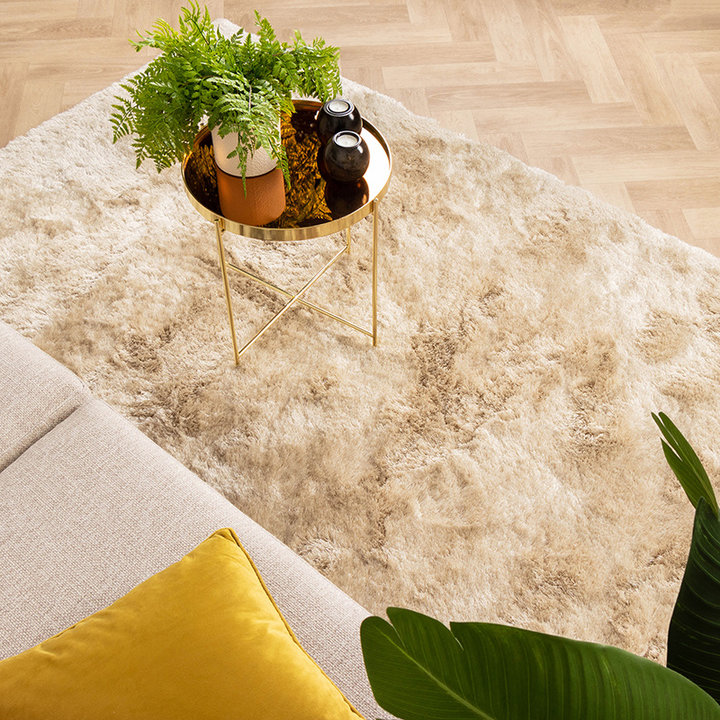 Hoogpolig vloerkleed - Glorious Champagne/Creme - 3
