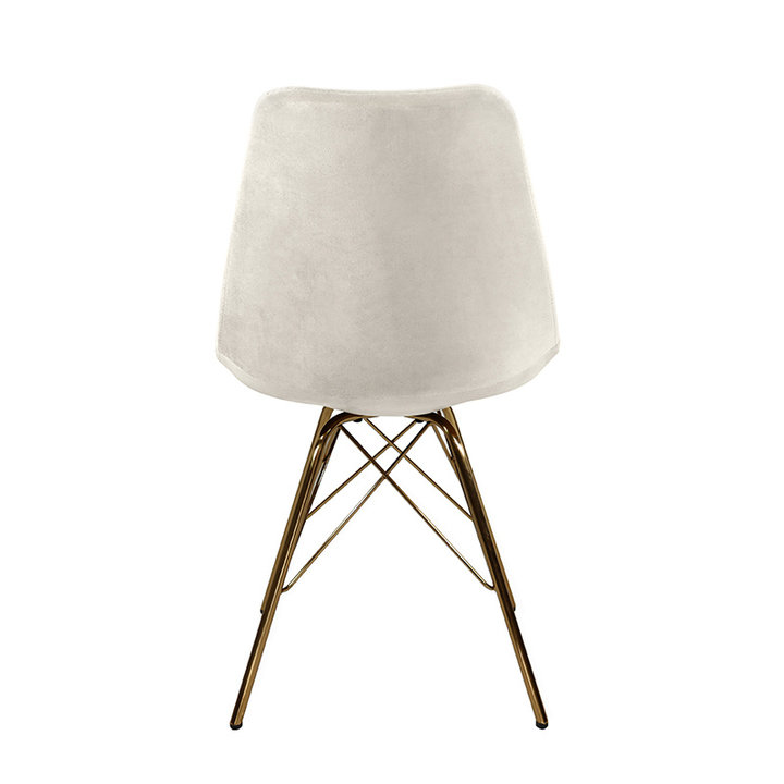 Stoel Velvet Ivoor - Goud frame - 2