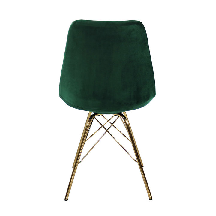 Stoel Velvet Donkergroen - Goud frame - 2