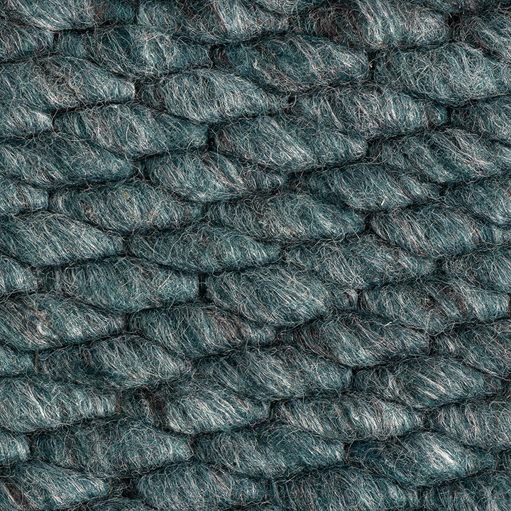 Wollen vloerkleed - Brilliant Blauw/Groen - 3