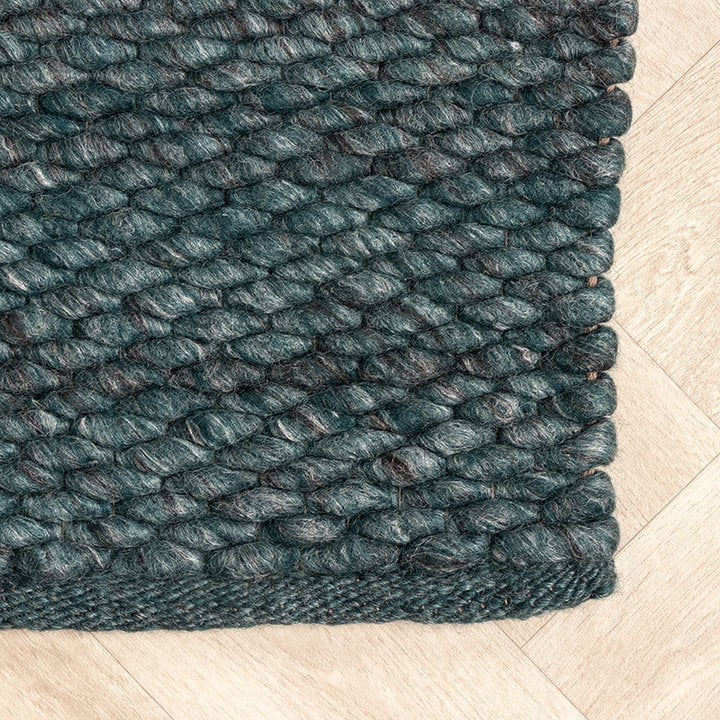 Wollen vloerkleed - Brilliant Blauw/Groen - 6