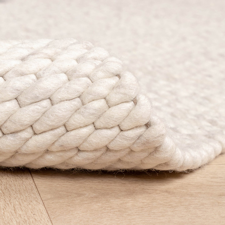 Wollen vloerkleed - Brilliant Creme/Wit - 5