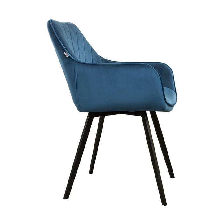 Velvet eetkamerstoel - Karl Donkerblauw - 1