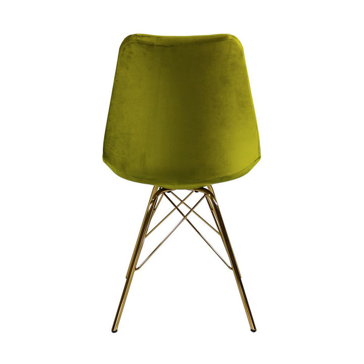 Stoel Velvet Groen - Goud frame - 3