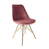 Stoel Velvet Roze - Goud frame - thumbnail 1