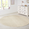 Rond Effen vloerkleed - Penny Creme