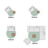 Rond patchwork vloerkleed - Dreams Mint - thumbnail 6