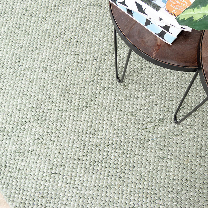 Wollen vloerkleed - Melange Mint - 4
