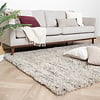 Hoogpolig Wollen vloerkleed - Royal Creme / Grijs Gemeleerd
