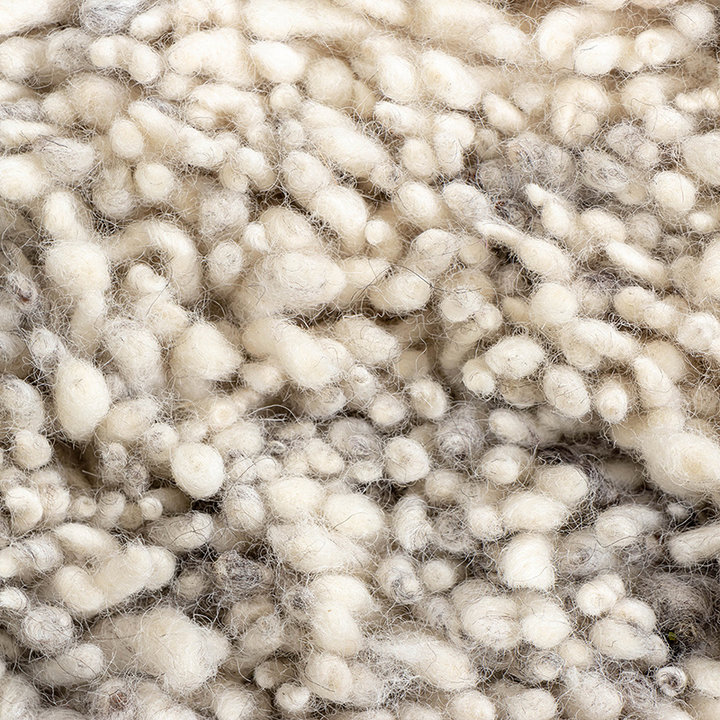 Hoogpolig Wollen vloerkleed - Royal Creme / Grijs Gemeleerd - 5