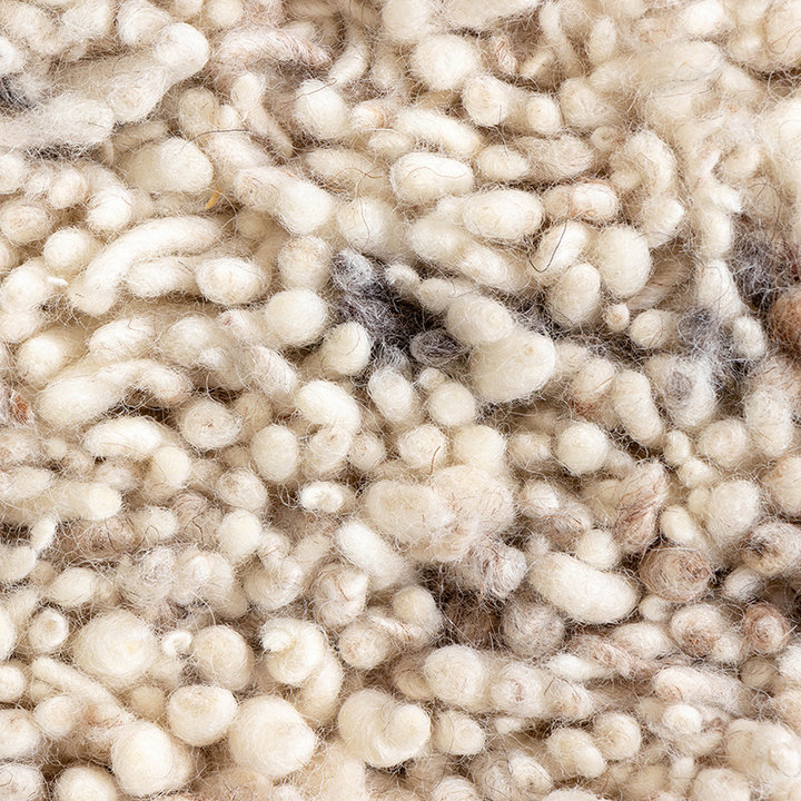 Hoogpolig Wollen vloerkleed - Royal Creme / Taupe Gemeleerd - 6