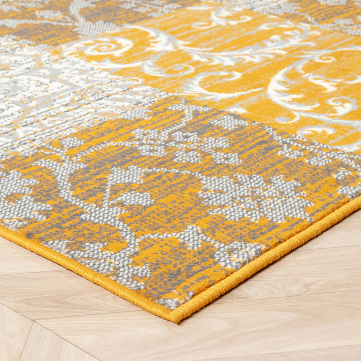 Patchwork vloerkleed - Famous Oker Geel - 6