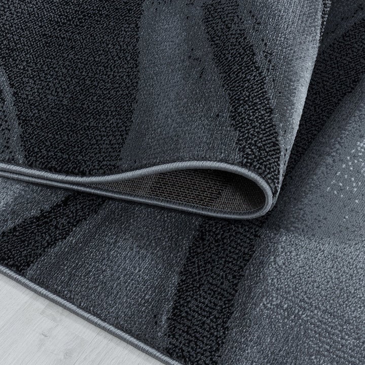 Modern vloerkleed - Streaky Current Zwart/Grijs - 4