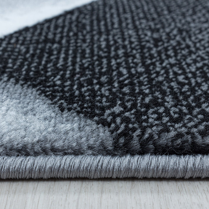 Modern vloerkleed - Streaky Design Zwart - 3