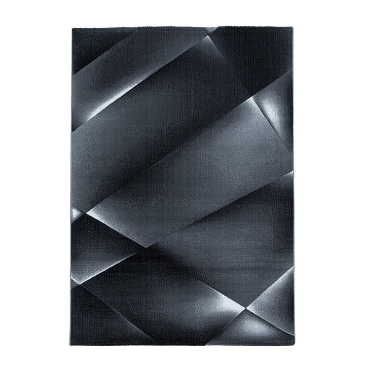 Modern vloerkleed - Streaky Design Zwart - 1