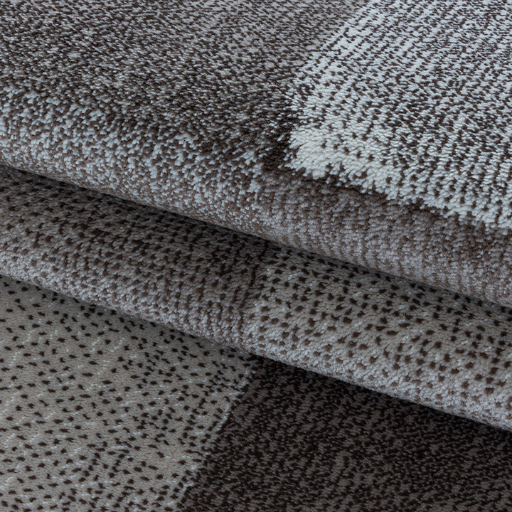 Modern vloerkleed - Streaky Box Bruin/Beige - 5