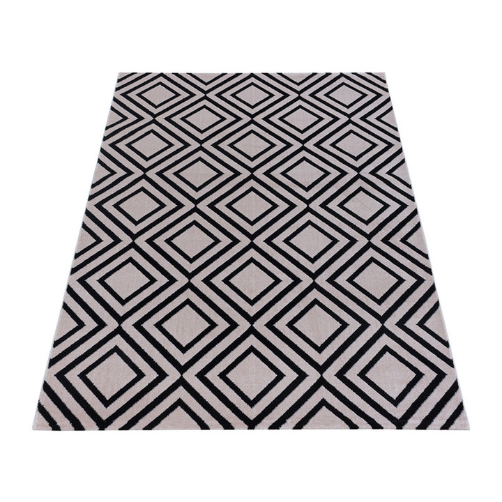 Modern vloerkleed - Streaky Square Roze/Zwart - 2