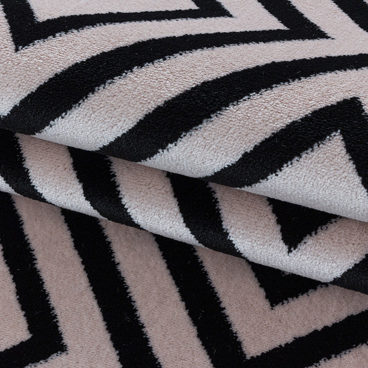 Modern vloerkleed - Streaky Square Roze/Zwart - 5