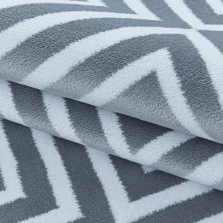 Modern vloerkleed - Streaky Square Grijs/Wit - 5