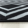 Modern vloerkleed - Streaky Square Zwart - thumbnail 3