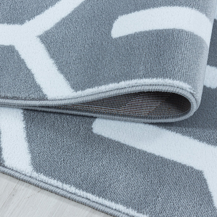 Modern vloerkleed - Streaky Pattern Grijs/Wit - 4