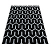 Modern vloerkleed - Streaky Pattern Zwart/Wit - thumbnail 2