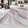 Modern vloerkleed - Streaky Waves Roze Creme