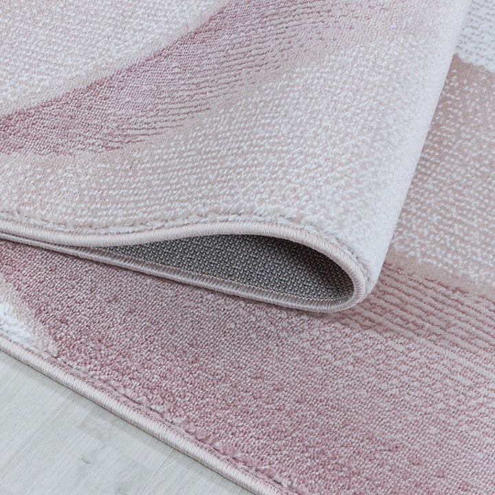 Modern vloerkleed - Streaky Waves Roze/Creme - 4