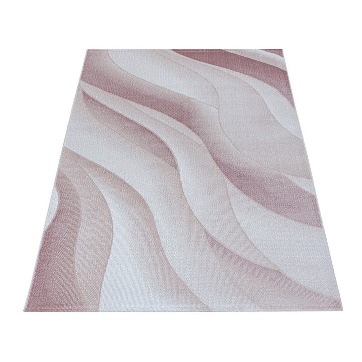 Modern vloerkleed - Streaky Waves Roze/Creme - 2