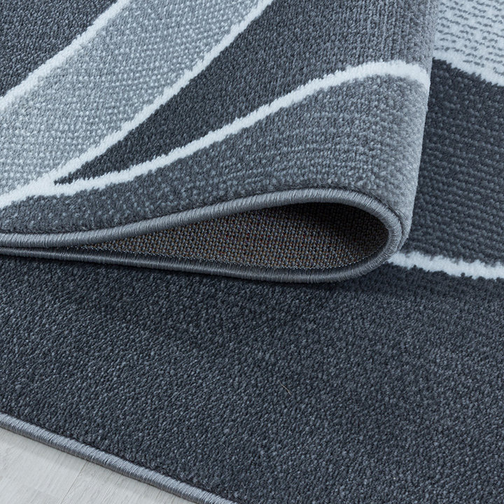 Modern vloerkleed - Streaky Waves Grijs/Wit - 4