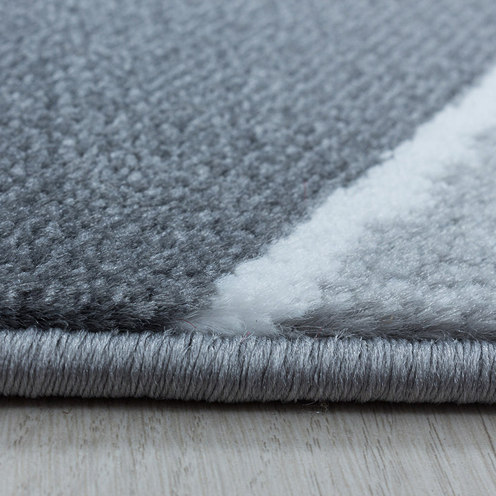 Modern vloerkleed - Streaky Waves Grijs/Wit - 3